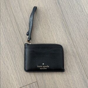 Kate Spade Black Pebbled Leather Wristlet